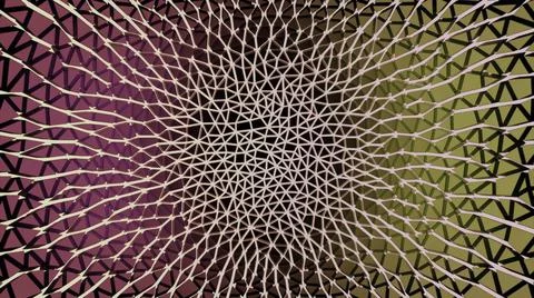 Hypnotic space rotates with mesh pattern. Design. Volumetric space rotates イラスト素材