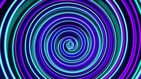 Hypnotic Spinning Spirals Loop Stock Footage 222221040