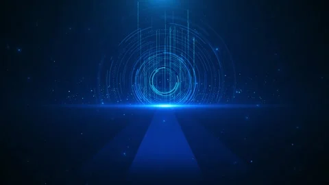 Hypnotic Spinning Tunnel Light Vortex Technology Digital Data Network Features Stock Footage 314203260