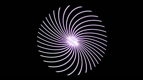 Hypnotic Spiral Abstract Motion Black Background Stock Footage