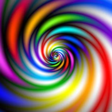 Hypnotic spiral background. Optical illusion style design. Foto stock