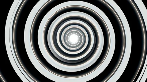 Hypnotic spiral bw Vídeo Stock 1070822