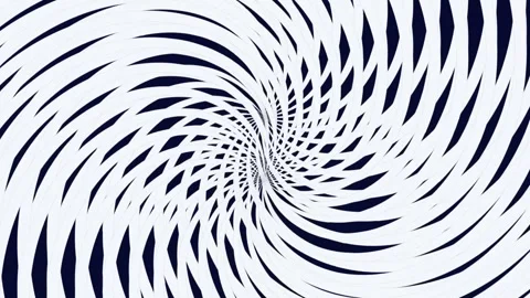 Hypnotic Spiral Circles Black White Loop Background Stock Footage 332914591