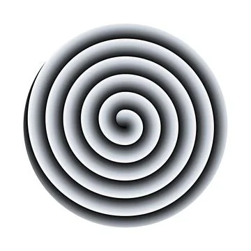 Hypnotic spiral disc, a hypno disc creating an optical illusion Ilustración de archivo