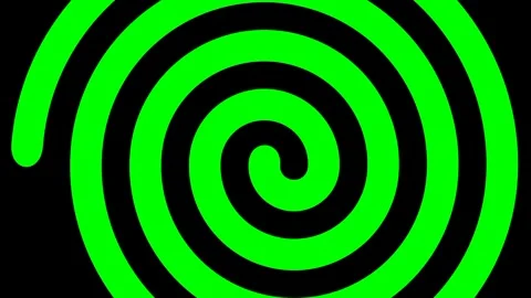Hypnotic Spiral Greenscreen Stock Footage 335667471