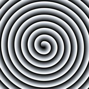 Hypnotic spiral, hypno disc creating an optical illusion Stock Illustration