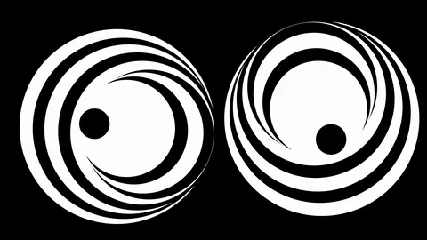 Hypnotic spiral illusion 1 Stock Footage