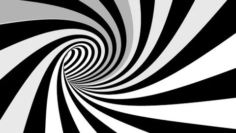 Hypnotic spiral illusion 3D rendering Stock Illustration