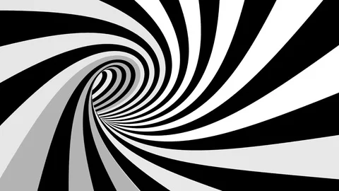 Hypnotic spiral illusion seamless looping Stock Footage