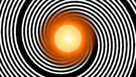 Hypnotic Spiral Optical Illusion Motion Background Stock Footage 345730099