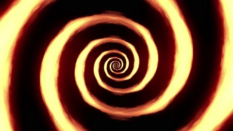 Hypnotic Spiral Spinning Fire Deroste Stock Footage 196892754
