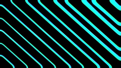 Hypnotic striped pattern inblack and turquoise Stock Footage 257471533
