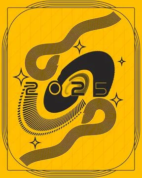 Hypnotic Swirl Geometric Typography Wall Poster Stock Illustration
