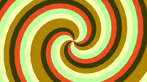 Hypnotic Swirl Pattern with Retro Color Palette. Stock Footage 326383036