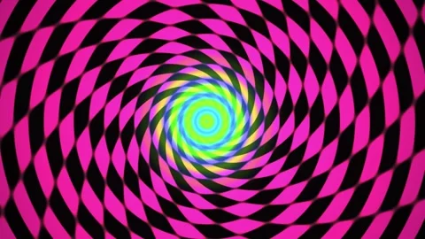 Hypnotic Swirling Spiral Pattern with Neon Colors. Stock Footage 334534358
