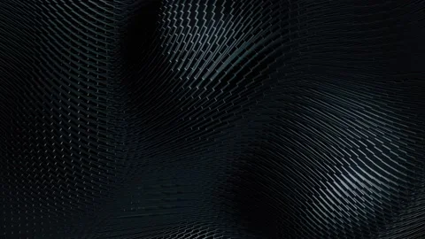 Hypnotic Technological Abstract Metal Lines forming a wavy surface. 3d loop Vidéo 220707267