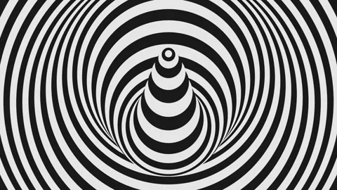 Hypnotic Tentacle Animation Element Black And White Video stock 336455572