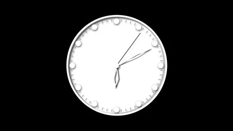 Hypnotic time-lapse of a classic wall clock with motion blur. Analog hands .. Stock Footage 309018043