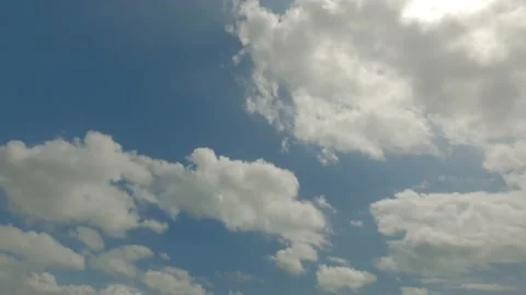 Hypnotic Time Lapse Of Clouds Forming And Clearing Against A Blue Sky Stock Footage 147164724