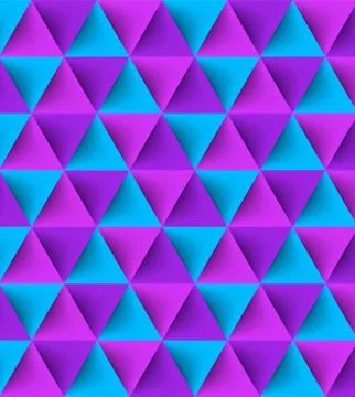 Hypnotic triangle geometric seamless background. Vector Stock Illustration