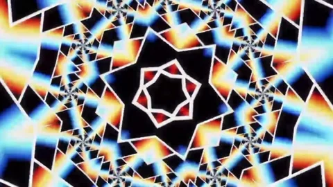 Hypnotic trippy Kaleidoscopic loops Stock Footage 284819446
