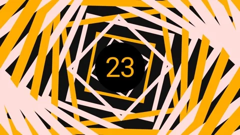 Hypnotic Tunnel Countdown Timer 30 to 0 - Abstract Geometric Spiral Animation Stock Footage 341474668