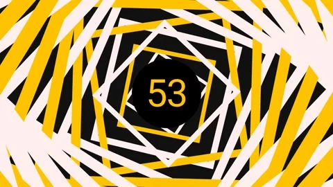 Hypnotic Tunnel Countdown Timer 60 to 0 - Abstract Geometric Spiral Animation Stock Footage 341474747