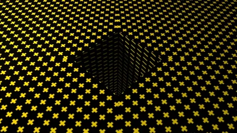 A hypnotic tunnel loop animation featuring slash and plus symbol in rotating. Stock Footage 325079416