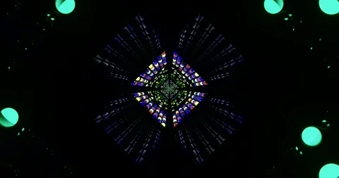 Hypnotic tunnel loop with vibrant colors and geometric patterns for mesmeri.. Stock Footage 317061421