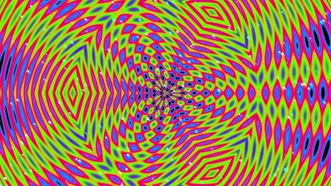 Hypnotic vibrant abstract psychedelic geometric pattern looping background ar Stock Footage 337567888