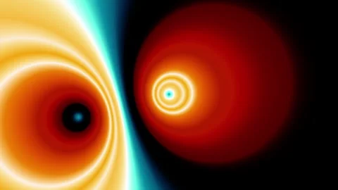Hypnotic vortex loop abstract 3D background. Spinning gradient spiral. Stock Footage 344512201