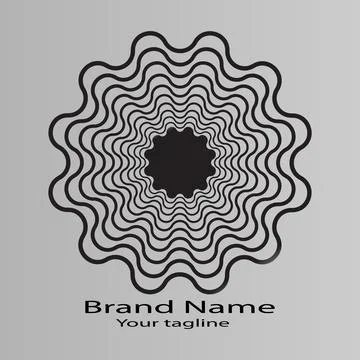 Hypnotic Wave Logo Illustrazione stock