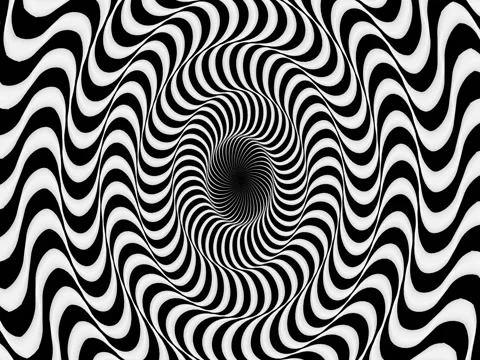 Hypnotic Waves Circle Stock Footage 73577158