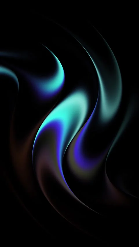 Hypnotic waves of light in super-sharpness Vertical 4K yellow on black Stock Footage 334593678