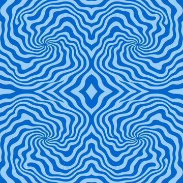 Hypnotic waves of symmetry, seamless pattern Stock Illustration