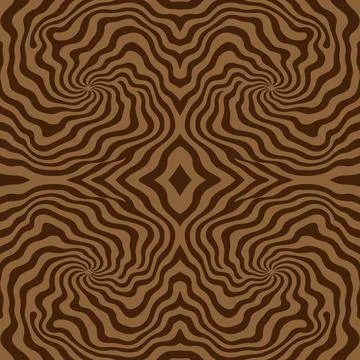 Hypnotic waves of symmetry, seamless pattern Stock Illustration