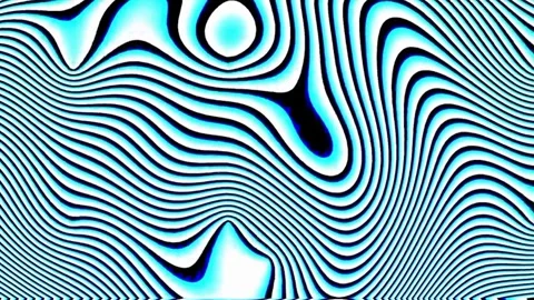 Hypnotic Wavy Lines Animation – Blue Abstract Motion Stock Footage 333720536