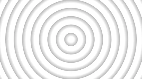 Hypnotic White Rings - A Mesmerizing Visual Journey into Circular Patterns. Stock Footage 319455454