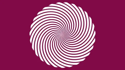 Hypnotic White Spiral Circle Dark Pink Loop Background Stock-Footage 332914539