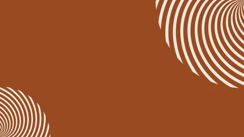 Hypnotic White Spiral Circles Brown Loop Background Stock Footage 332914433