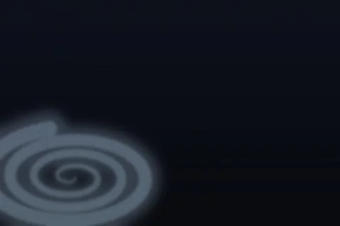 Hypnotic white spiral graphic element fading on dark blue textured backgrou.. 库存插图