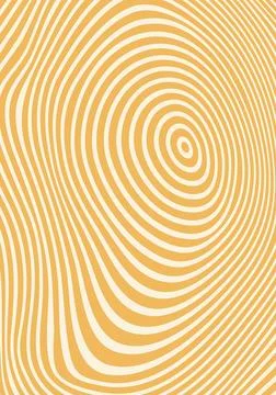 Hypnotic yellow and white circular groovy pattern イラスト素材
