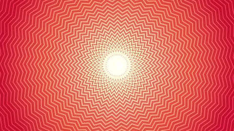 Hypnotic Zigzag Tunnel Animation, Red Abstract Geometric Background Stock Footage 336598980