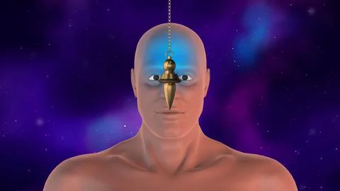 Hypnotism of humans using pendulum Stock Illustration