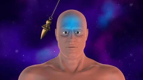 Hypnotism of humans using pendulum Stock Illustration