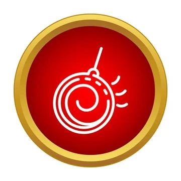 Hypnotist pendulum swinging creating spiral trance effect Stock Illustration
