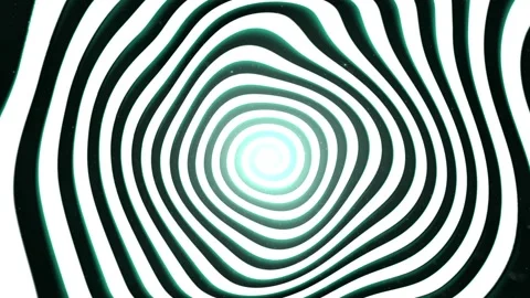 Hypnotize black white mint spiral background Stock Footage 322759375