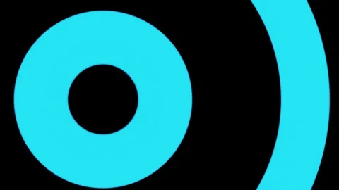 Hypnotize blue and black round paints VJ loop background0001-0240 Stock Footage 343863550