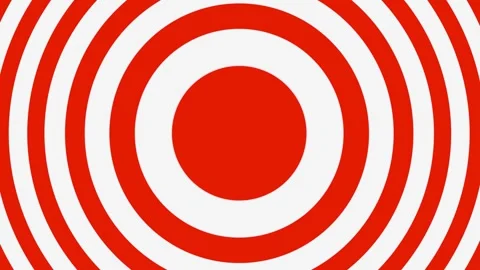 Hypnotize red with white circle VJ loop ... | Stock Video | Pond5