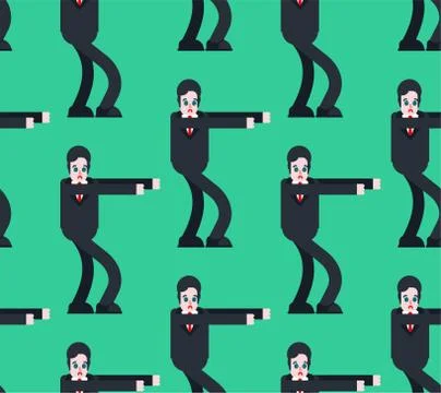 Hypnotized Man pattern seamless. Eyes were spiraling background. vector textu Illustrazione stock